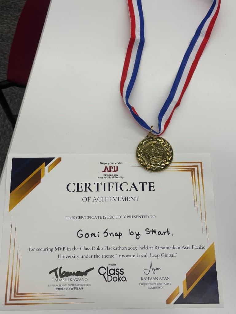Hackathon Medal & Official Certificate